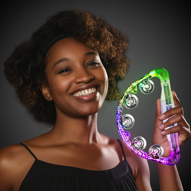 LED Clear Tambourine
