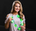 Led Light Up Clover Flashing Necklace