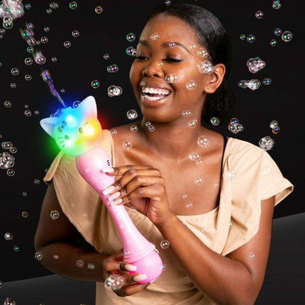 Led Light Up Cat Bubble Wand