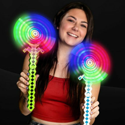 Led Light Up Pixel Windmill Wand