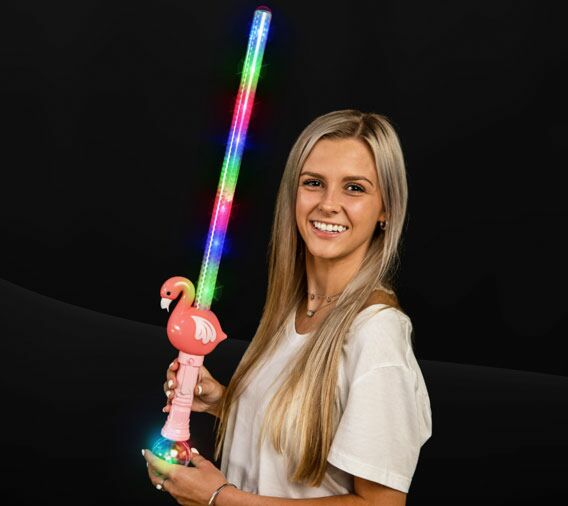 Led Light Up Flashing Pink Flamingo Sword