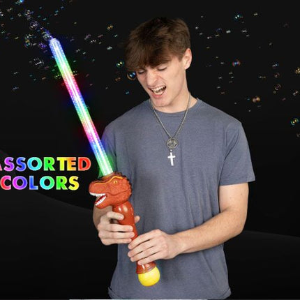 28 Inches Light Up Flashing Dinosaur Bubble Sword