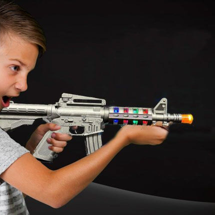 Light Up Spinning AK47 Toy Gun