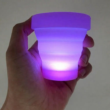 LED Light Up Rechargeable Folding Glow Travel Cups - Assorted
