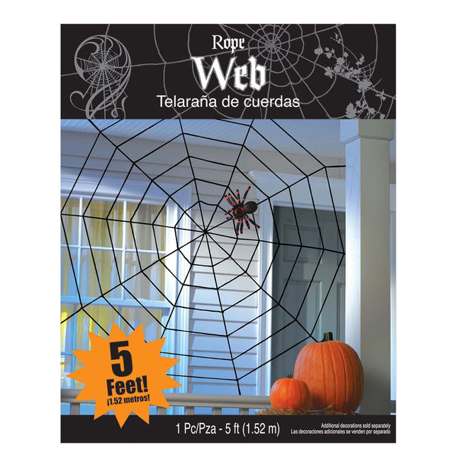 5'x 5' Giant Rope Spider Web