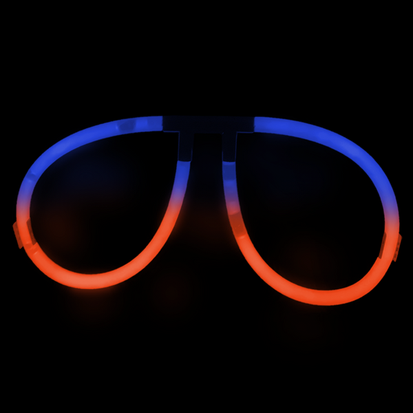 Glow Blue & Orange Bi-Color Aviator Style Eyeglasses