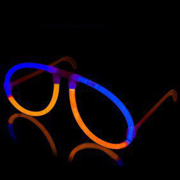 Glow Blue & Orange Bi-Color Aviator Style Eyeglasses