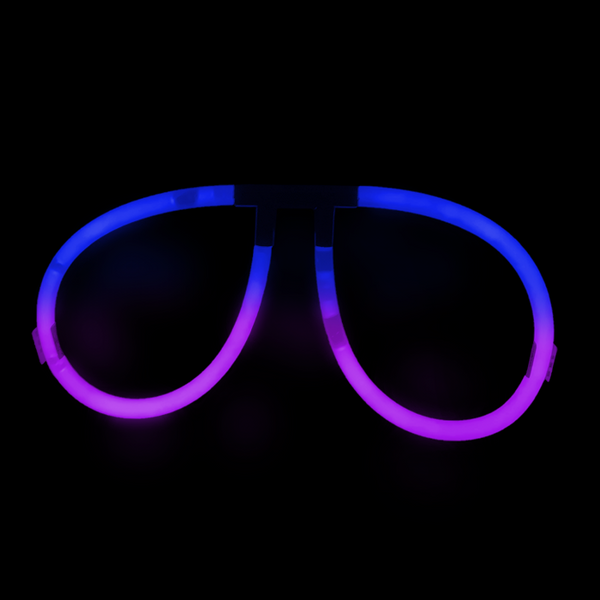 Glow Blue & Pink Bi-Color Aviator Style Eyeglasses