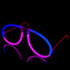 Glow Blue & Pink Bi-Color Aviator Style Eyeglasses