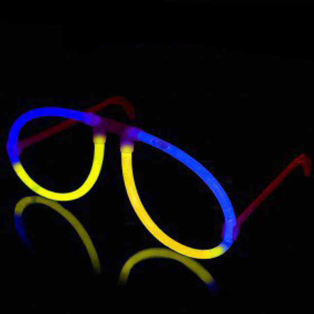Glow Blue & Yellow Bi-Color Aviator Style Eyeglasses