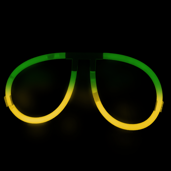 Glow Yellow & Green Bi-Color Aviator Style Eyeglasses