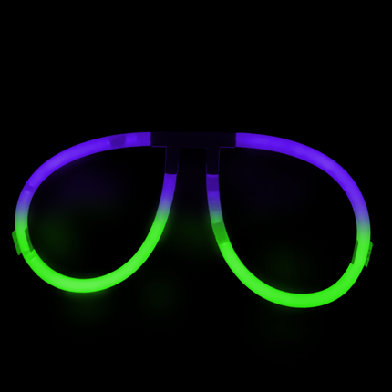 Glow Purple & Green Bi-Color Aviator Style Eyeglasses