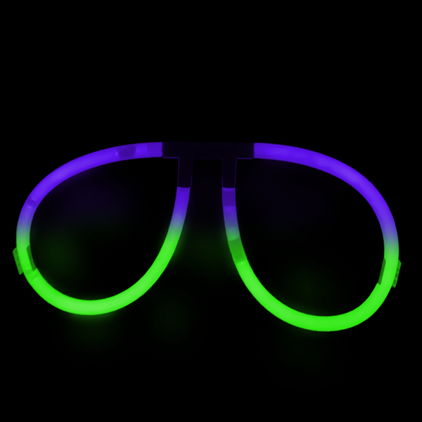 Glow Purple & Green Bi-Color Aviator Style Eyeglasses