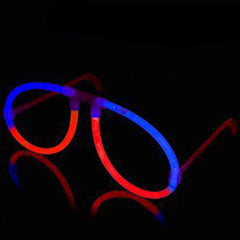 Glow Red & Blue Bi-Color Aviator Style Eyeglasses