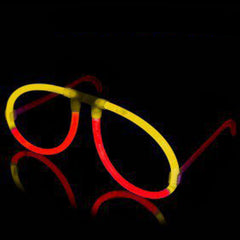 Glow Red & Yellow Bi-Color Aviator Style Eyeglasses