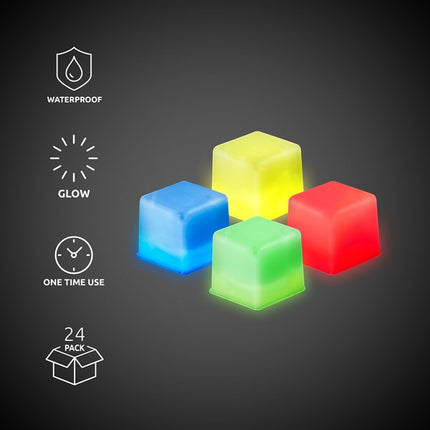 Glow Ice Cubes - 4 Per Pack