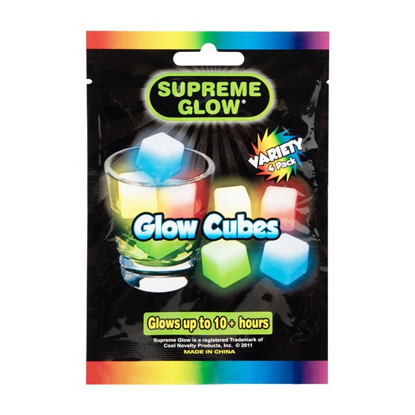 Glow Ice Cubes - 4 Per Pack