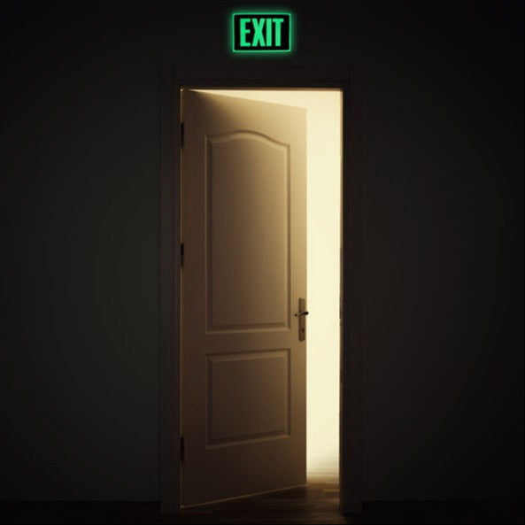 Glow In the Dark Exit Sign