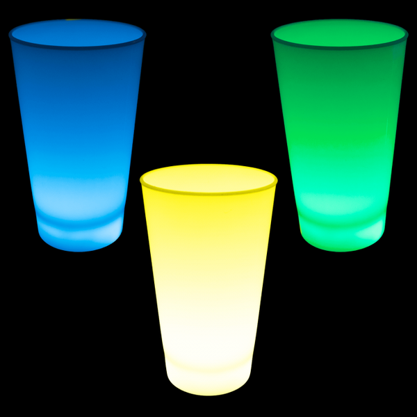 Glow In The Dark LED 12 Oz Cups - Blue, Green & Yellow