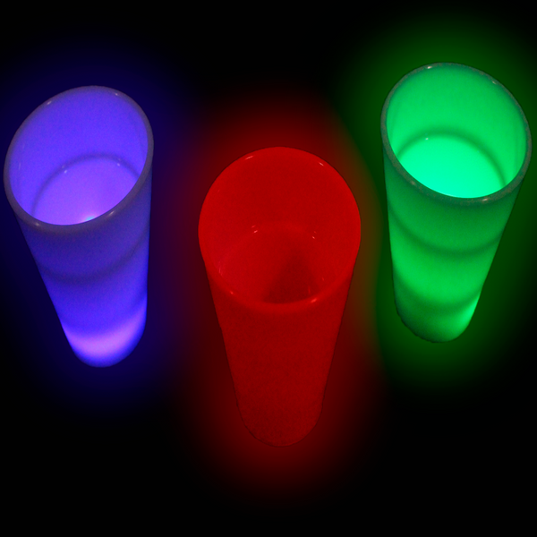Glow In The Dark LED Light Up 2 Oz Shot Glasses - 6 Assorted Per Pack