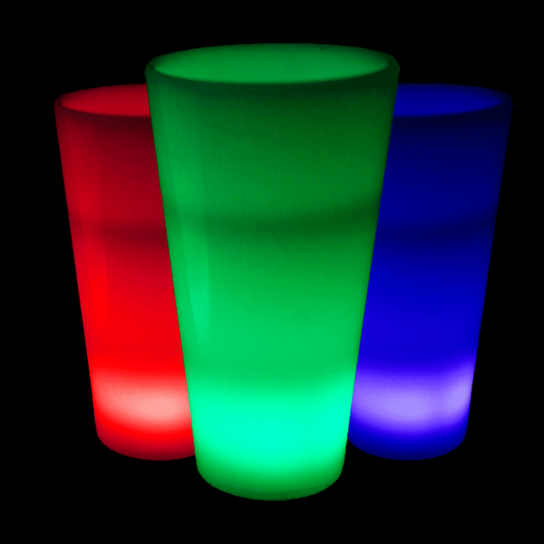 Glow In The Dark LED Light Up 2 Oz Shot Glasses - 6 Assorted Per Pack