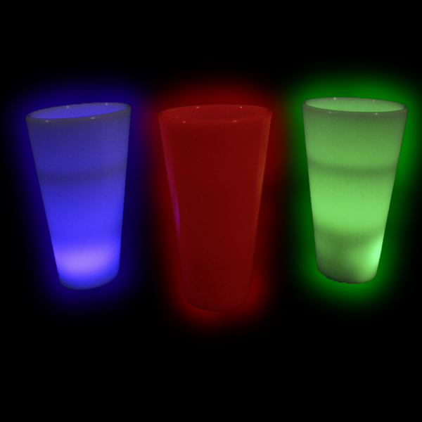 Glow In The Dark LED Light Up 2 Oz Shot Glasses - 6 Assorted Per Pack