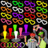 Glow In The Dark Stick Bracelets & Heart-Shaped Eye Glasses - Assorted Set