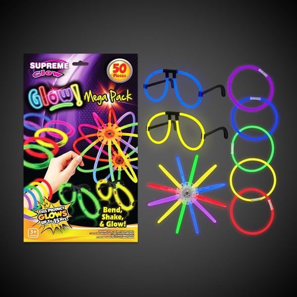 Glow Mega Party Accessories - 50 Assorted Pack