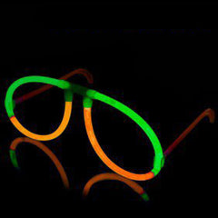 Glow Orange & Green Bi-Color Aviator Style Eyeglasses