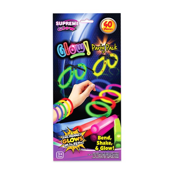 Glow Party Accessories - 40 Assorted Per Pack