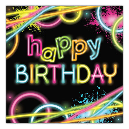 Glow Party Birthday Lunch Napkins
