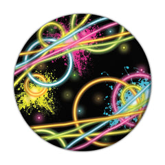 Glow Party Plates - 8 Per Pack