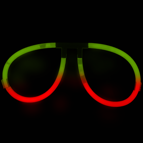 Glow Red & Green Bi-Color Aviator Style Eyeglasses