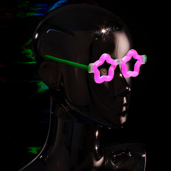 Pink Glow Star Shaped Eye Glasses