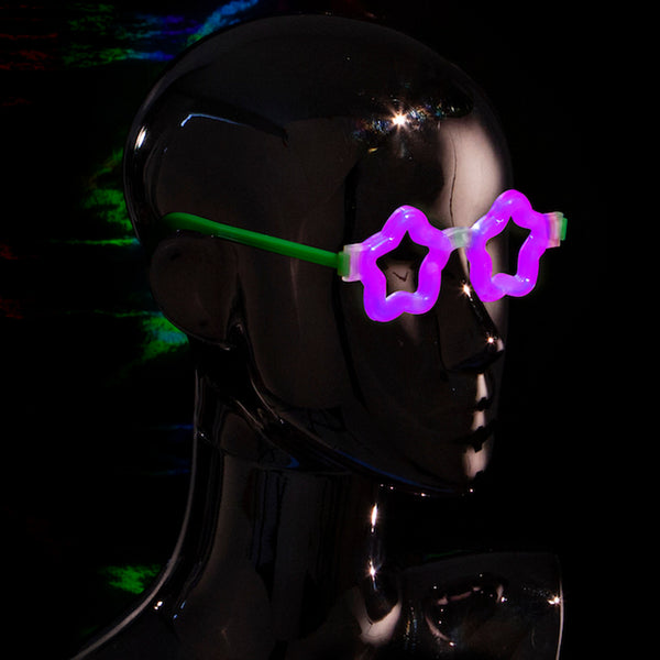 Purple Glow Star Shaped Eye Glasses