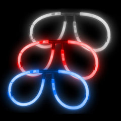 Aviator Style Patriotic Red, Blue & White Glow Eyeglasses - Pack of 150