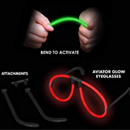 Aviator Style Glow Eyeglasses - 8 Color Mix