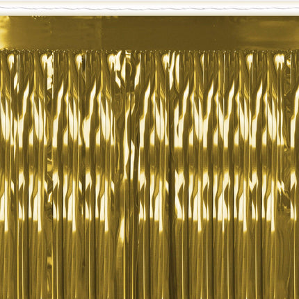 Gold Metallic Fringed Table Skirt