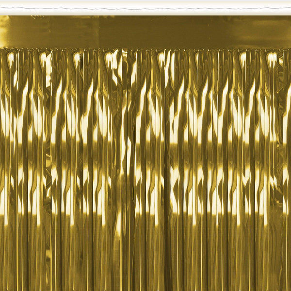 Gold Metallic Fringed Table Skirt