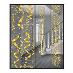 12" x 6' Gold Swirl Party Panels - 3 Per Pack
