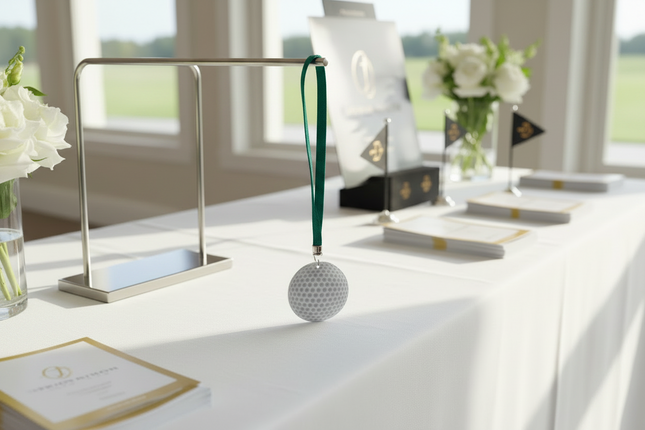 Golf Ball Plastic 2 1/2" Medallion