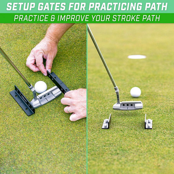 Gosports Golf Putting Alignment Stencil And Gate Set - Versatile Putting Aid For 10+ Drills