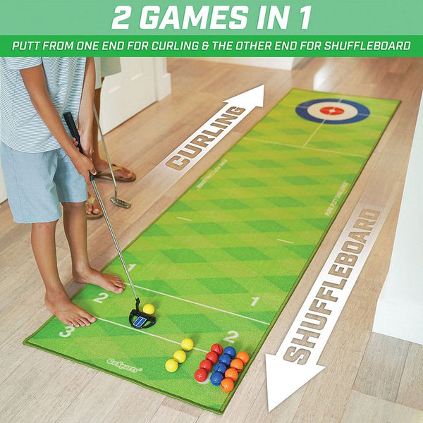 Gosports Pure Putt Challenge Curling & Shuffleboard 2-In-1 Putting Game