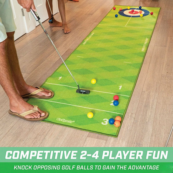 Gosports Pure Putt Challenge Curling & Shuffleboard 2-In-1 Putting Game