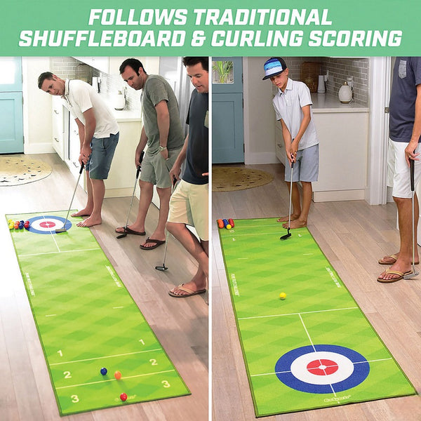 Gosports Pure Putt Challenge Curling & Shuffleboard 2-In-1 Putting Game