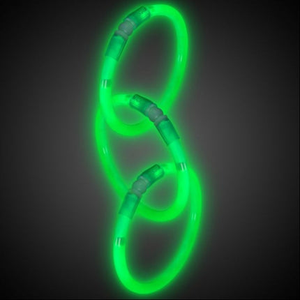 8 Inch Premium Green Glow Stick Bracelets