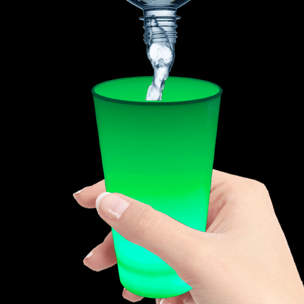 Green Glow In The Dark LED Light Up 12 Oz Cup
