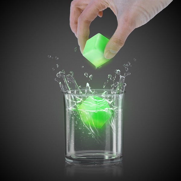 Green Glowing Ice Cubes - 24 Per Pack