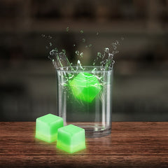 Green Glowing Ice Cubes - 24 Per Pack