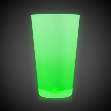 Green LED Light Up 16 Oz Pint Glass